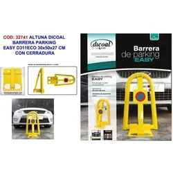 Dicoal BARRERA DE PARKING U INVERTIDA - Parkplatzsperre Sicherheit - Einfache Parkplatzsperre in leuchtendem Gelb, ideal zum Schutz Ihres Parkplatzes. Robuste Bauweise mit seitlichem Sicherheitsschloss für optimale Sicherheit.