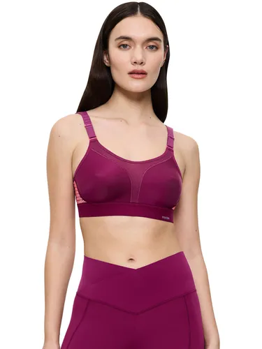 Triumph Triaction Extreme Lite N EX Sport-BH 70C - Sport-BH ohne Polsterung in Dunkelrot, bietet flexible Komfortbügel und atmungsaktives Material für hohen Tragekomfort. Ideal für aktive Frauen, die Bewegungsfreiheit schätzen.