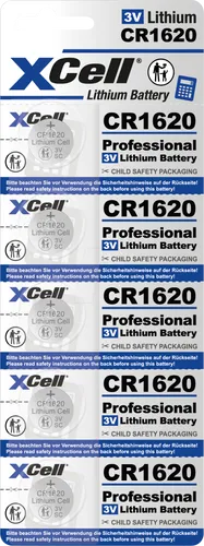 XCELL CR1620 5X - Lithium-Knopfzelle CR1620, 5er Blister