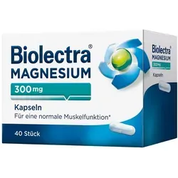 Biolectra Magnesium 300 mg Kapseln - Nahrungsergänzungsmittel zur schnellen Magnesiumversorgung, ideal bei Mangelerscheinungen und zur Unterstützung von Muskelfunktion und Stressbewältigung.
