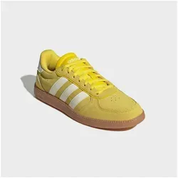 Adidas Damen BREAKNET Sleek Schuhe – Gelb/Offwhite/GUM10, 37 1/3 EU - Stylische Sneaker mit regulärer Passform, aus hochwertigem Leder und Synthetik. Ideal für den Alltag, dank der bequemen Gummiaußensohle und dem atmungsaktiven Futter.