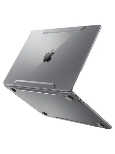 Spigen Thin Fit Hülle für MacBook Air 15 Zoll 2024 M3, 2023 M2 - Kristallklare Hartschale, langlebig und rutschfester Halt durch TPU-Füße