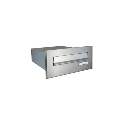 Letterbox24 B-04 Edelstahl Durchwurfbriefkasten - Hochwertige Briefkastenanlage aus Edelstahl, wetterfest und vandalismussicher, ideal für den Mauereinbau mit integriertem Entnahmeschutz.