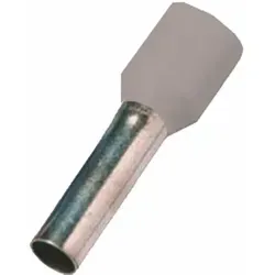 Intercable 180743 Isolierte Aderendhülse, 0,75 mm2, 8 mm, verzinnt, Großverpackung, grau