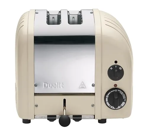 Dualit Classic 2er-Toaster - Hochwertiger Toaster mit patentierten ProHeat© Heizelementen für perfektes Toasten, extrabreite Schlitze und stufenloser Timer für individuellen Bräunungsgrad.