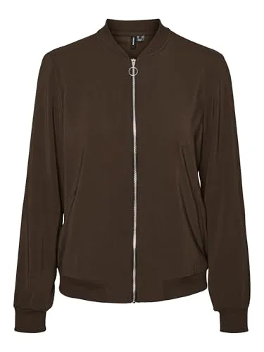 VERO MODA VMCOCO L/S Bomberjacke, Chocolate Torte, Größe S - Funktionsjacken mit figurumspielender Form und pflegeleichtem Material, ideal für einen modischen Look und optimalen Tragekomfort.
