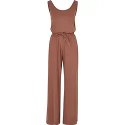 Urban Classics Damen TB5000-Ladies Long Sleevless Jumpsuit, Terracotta, 5XL - Jumpsuit für Damen mit elastischem Bund und Kordelzug für optimalen Tragekomfort, aus weichem Modal Jersey für ein angenehmes Hautgefühl.