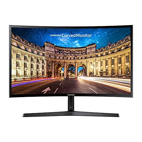 Samsung Curved Monitor C24F396FHR - 24 Zoll VA-Panel, Full HD 1920x1080, 1800R Krümmung für entspannten Bildgenuss und flüssige Bildwiedergabe mit AMD FreeSync