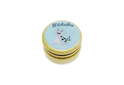 GICO Zahndose Milchzahndose Zahndose Milchzähne Holz 44 mm Robbe - 7020, für Jungen und Mädchen