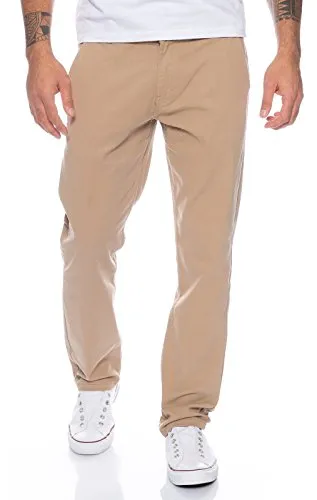 Rock Creek Herren Designer Chino Hose RC-390 Dunkelbeige W32 L34 - Wanderhosen aus hochwertigem, weichem Material für optimalen Tragekomfort. Ideal für Outdoor-Aktivitäten mit tollem Design und praktischen Taschen.