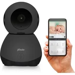 Alecto SMARTBABY10BK WiFi Babyphone mit HD Kamera - Babyphone mit 1080p HD-Kamera und SmartLife-App für einfache Steuerung, Temperaturüberwachung und erweiterbare Nutzung für mehrere Kinder.