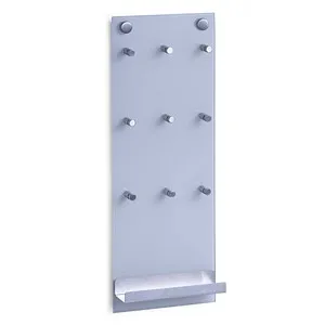 Zeller Schlüsselbrett silber mit 9 Haken - Schlüsselkästen – Praktisches Design für bis zu 9 Schlüssel, aus robustem Edelstahl und Glas, immer griffbereit und nie wieder Schlüssel suchen!