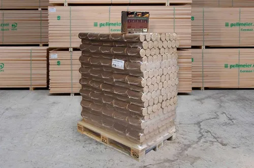 Buche Holzbriketts 960kg - Umweltfreundliches Brennholz für Kamin und Ofen - Kategorie: Brennstoffe, rauchlose und umweltschonende Buche Holzbriketts für effizientes Heizen, ideal für Kamin und Ofen.