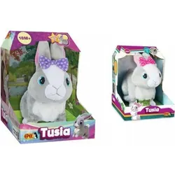 Interaktives Maskottchen Bunny Tusia – EPEE - Niedliches interaktives Häschen mit Sound- und Bewegungseffekten, fördert die Neugier von Kleinkindern ab 18 Monaten. Ein perfekter Spielbegleiter für fröhliche Momente!