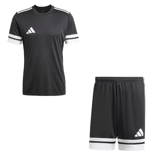 adidas Herren Fußballtrikot Set Squadra 25 schwarz XXL - Trainingsbekleidung mit Aeroready-Technologie für optimale Feuchtigkeitsregulierung, ideal für Fußballspieler.