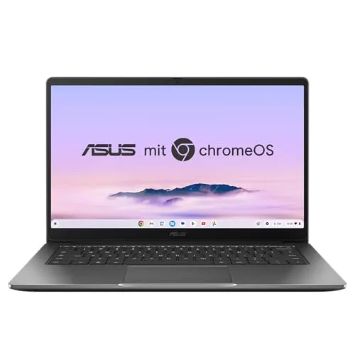 ASUS Chromebook Plus CX14 CX1405CTA Laptop – 14" FHD IPS, Intel Core 3-N355, 8GB RAM, 128GB eMMC - Leistungsstarker Chromebook mit 14" FHD IPS Display, optimal für Google Workspace. Inklusive 12 Monate Google One AI Premium mit 2 TB Cloud-Speicher. Schnelle Leistung und integrierte Sicherheit für sorgenfreies Arbeiten.
