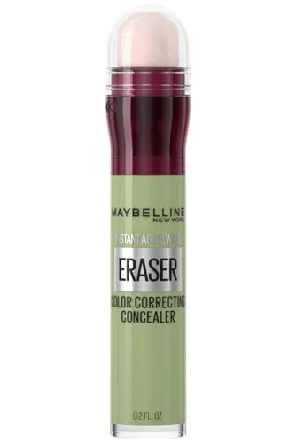 MAYBELLINE NEW YORK Instant Anti Age Eraser Concealer Green 6.8 ml - Hochpigmentierter Concealer für ein makelloses Teint, kaschiert zuverlässig Hautunreinheiten und Rötungen. Einfach in der Anwendung, mit langanhaltendem Effekt für ein ebenmäßiges Aussehen.