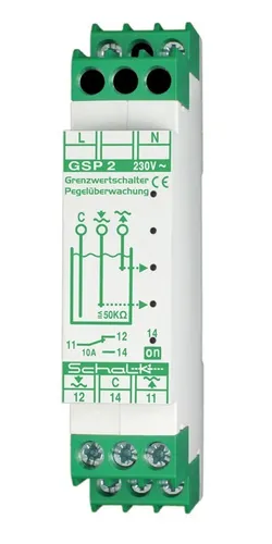 Schalk Grenzwertschalter GSP 2 - Universalrelais für präzise Niveauüberwachung, ausgestattet mit 3 Elektrodeneingängen und Schraubanschluss für einfache Installation.