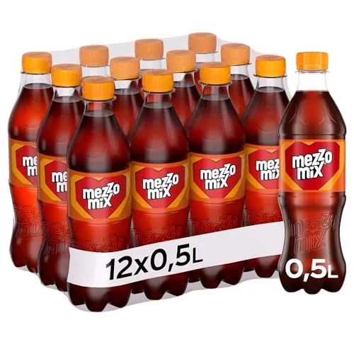 Mezzo Mix, Einzigartiges Mischgetränk aus Cola & Orange in praktischen Flaschen, EINWEG Flasche (12 x 500 ml)