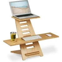 Höhenverstellbarer Stehpultaufsatz aus Bambus - Stehpulte & -tische: Flexibel höhenverstellbar für ergonomisches Arbeiten, ideal für Büro und Home Office, aus nachhaltigem Bambus gefertigt.