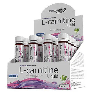 20 Best Body L-Carnitin Ampullen 1000 mg - Fettreduktion - Fettreduktion mit 20 L-Carnitin Ampullen à 25 ml, ideal zur Unterstützung des Energiestoffwechsels und für mehr Ausdauer beim Training. Glutenfrei, laktosefrei und alkoholfrei.