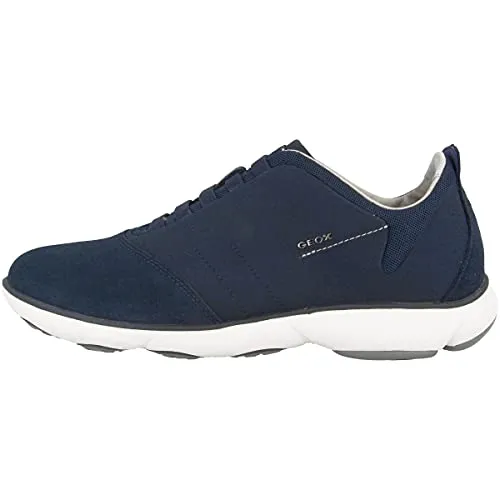 Geox Herren U Nebula B Sneakers, Navy, 45 EU - Herren-Sneaker mit atmungsaktivem Obermaterial aus Suede und bequemer Bungee-Verschluss für optimalen Tragekomfort.