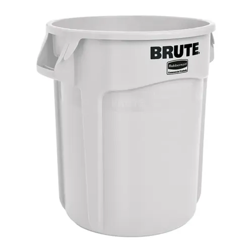 Rubbermaid Brute Container 76 L - Weiß - Haushaltszubehör: Robuster Polyethylen-Mülleimer mit Handgriffen und Luftschlitzen, ideal für intensive Nutzung und einfache Handhabung.