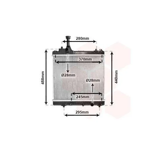 Van Wezel Kühler 52002113 für Motorkühlung - Autoteile für optimale Motorkühlung, sorgt für effiziente Temperaturregulierung und verlängert die Lebensdauer Ihres Fahrzeugs.
