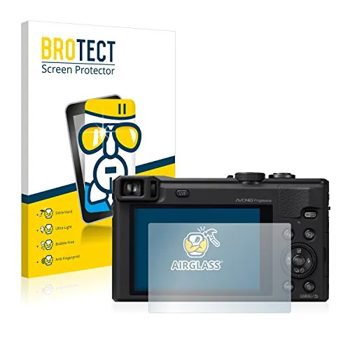 BROTECT Schutzglas für Panasonic Lumix DMC-TZ60 Schutzfolie Made in Germany Panzer Folie Glas Displayschutz [Kratzfest 9H, Anti-Fingerprint]