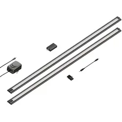 Smarte LED Unterbau-Leuchte SIRIS schwarz matt, 90cm, WLAN-Controller - Schrankbeleuchtung mit flachem Design und 963lm, ideal für Küchen und Werkstätten. Alexa-fähig für einfache Steuerung per Sprachbefehl und dimmbar über die Tuya-App.