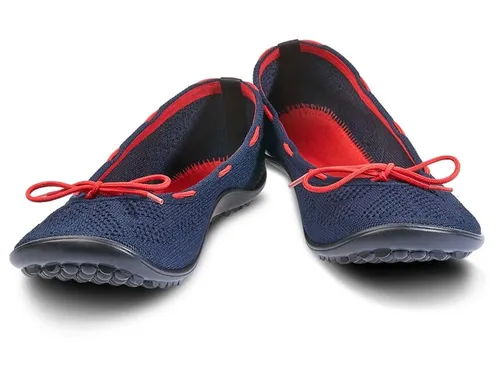 Leguano STYLE MARITIM Barfußschuh Ballerina – Bequemer Slipper mit modischen Durchzügen - Hausschuhe, atmungsaktiv und wasserabweisend, ideal für einen lässigen, stilvollen Look im Alltag.