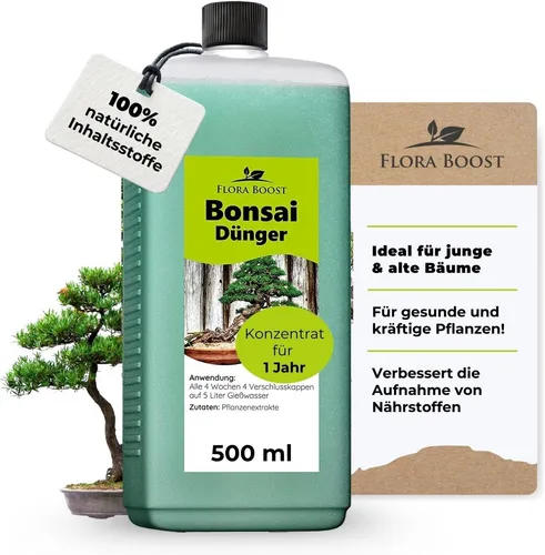 Bonsai Dünger für gesundes Wachstum & Vitalität  Spezialdünger Flora Boost 500ml