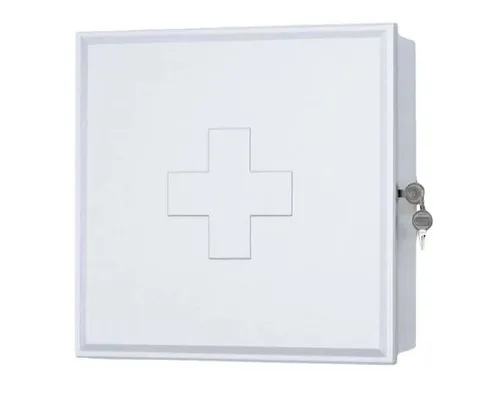 Sieper Medizinschrank Medibox weiß - Ausstattungsserien & Drahtkörbe, praktischer Medizinschrank mit viel Stauraum für Medikamente und Verbandsmaterial, ideal für Zuhause oder im Büro.