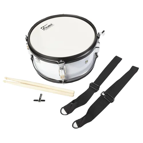 Fame Junior Marching Snare 10"x5" inkl. Gurt und Sticks - Snaredrum für Kinder, ideal für Karneval und Schulen. Leicht und stabil mit verstellbarem Snareteppich, perfekt für kleine Musiker ab 3 Jahren.