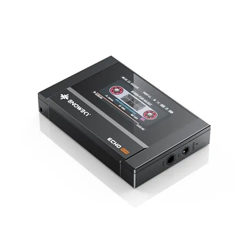 FiiO Echo Mini - MP3 Spieler 8 GB - Black - Mobile Audio-Player mit Retro-Design und High-Res Sound, bis zu 15 Stunden Akkulaufzeit, Bluetooth 5.3 und erweiterbarer Speicher für unendlichen Musikgenuss.