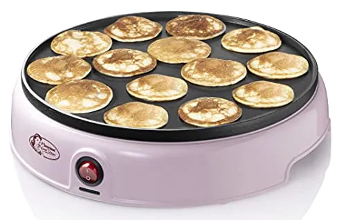 Bestron Poffertjes Maker - Retro Mini Waffel Automat - Waffeleisen für holländische Poffertjes, ideal für Frühstück und Kindergeburtstage. Mit Antihaftbeschichtung und Schnellheizelement für perfekte Ergebnisse.