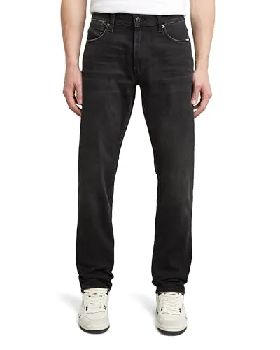 G-STAR RAW Herren Mosa Straight Jeans, Schwarz - Bequem und Stylisch - Jeans mit Reißverschluss und versteckter Münztasche, bietet hohen Tragekomfort und hat verstärkte Taschen für Langlebigkeit.