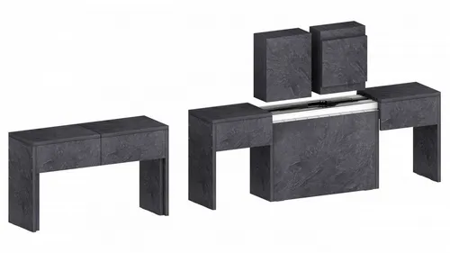 INOSIGN Sitzbank Praktika, ausziehbar von 66 auf 290 cm - Sitzbank, ideal für flexible Wohnräume, mit einer einzigartigen Auszugsfunktion von 66 cm auf 290 cm, bietet Platz für bis zu 5 Personen.