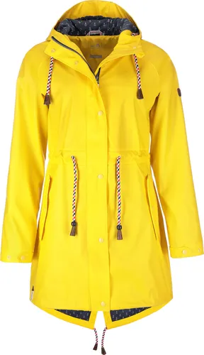 FRIESEN Friesennerz Regenjacke "Oh! Nass'is!" II Damen - Wasserdichte und modische Regenjacke für Damen in lichtgelb, mit praktischem Innenfutter und verstellbarer Kapuze – ideal für nasse Tage.