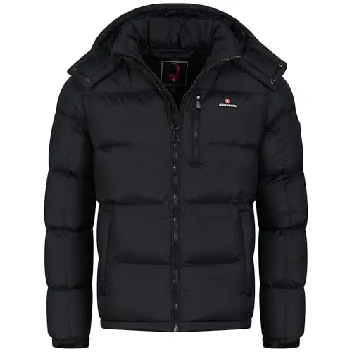 Höhenhorn Eiskar Herren Winter Jacke Schwarz Gr. XXL - Funktionsjacke mit effizienter Wärmeisolierung und atmungsaktivem Material, ideal für kalte Tage und aktive Einsätze. Die abnehmbare Kapuze bietet zusätzlichen Schutz vor Wind und Wetter.