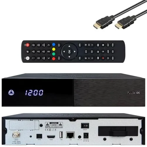 AB Pulse 4K UHD Sat Receiver - 1x DVB-S2X, PVR, HDR10, Ultra HD 2160p, vielseitige Anschlussmöglichkeiten und beeindruckende Bildqualität