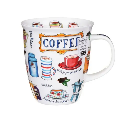 Dunoon Nevis Coffee Tasse 480 ml - Hochwertige Bone China Tasse, spülmaschinen- und mikrowellengeeignet, ideal für große Kaffeepausen mit modernem Design und hervorragendem Trinkkomfort.