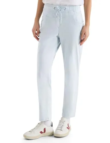 CECIL Stoffhose Style Tracey mit elastischem Bund in Blau XL (44) - Moderne Stoffhose für den casual Look. Bequem und pflegeleicht dank atmungsaktiver Lyocell-Mischung. Ideal für den Alltag, mit elastischem Bund und Kordelzug für perfekten Sitz.