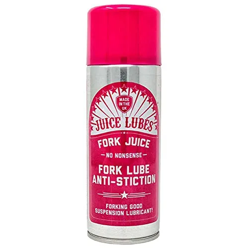 Fork Juice Schmierstoff Spray 400ml für Gabeln - Hochwertiges Schmiermittel für Stoßdämpfer und Kippkolben. Einfache Anwendung für weniger Reibung und optimale Federung. Ideal für Profis und Hobbyfahrer – Ihr Fahrrad verdient den besten Schutz!