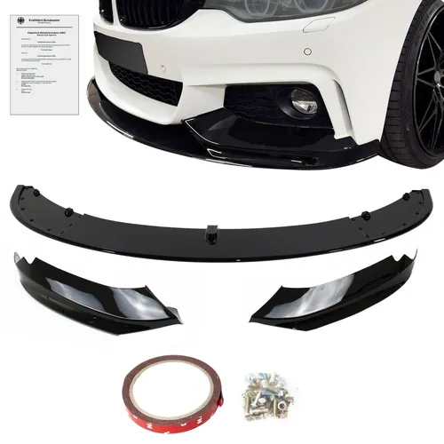 JOM 5111412-2JOM Frontspoiler Ansatz Lippe Sport Performance - Frontspoiler für BMW 4er F32/F33/F36, 2013-2021. Sportliche Optik mit ABE, einfache Montage und ausgezeichnete Passgenauigkeit in hochwertigem schwarz glänzend.
