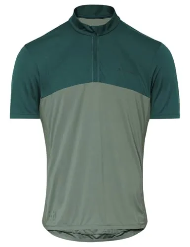 VAUDE Radtrikot Men's Matera HZ - Atmungsaktives Radtrikot in Grün, Größe M - Sportliches Radtrikot aus 100% Polyester, atmungsaktiv und schnelltrocknend. Ideal für aktive Radfahrer, pflegeleicht und mit umweltfreundlichen Materialien gefertigt.