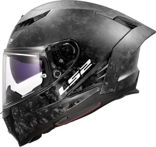 LS2 DRAGON FORGED Carbon Motorradhelm XXL - Extrem widerstandsfähiger und ultraleichter Integralerhelm aus 6K-Kohlefaser, ideal für Sicherheit und Komfort beim Fahren.