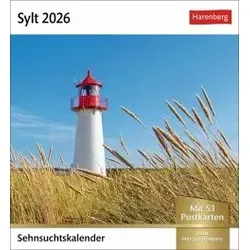 Sylt Sehnsuchtskalender 2026 - Wochenkalender mit 53 Postkarten