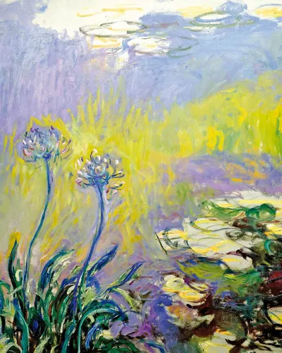 1art1 Poster Claude Monet Kunstdruck Bild - Schmucklilien, Agapanthus