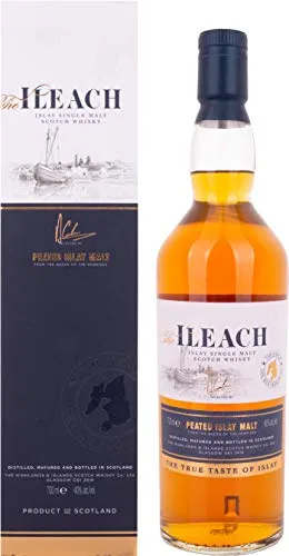 Ileach PEATED ISLAY MALT - Islay Single Malt Whisky 40% Vol. 0,7l - Whisky mit kraftvoller Torfrauch-Note und maritimem Charakter, ideal für Kenner und als stilvolles Geschenk in edler Geschenkbox.